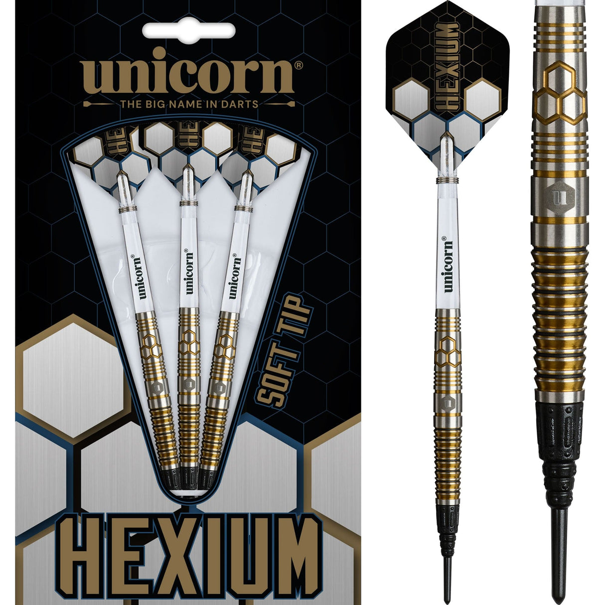 Unicorn Hexium Darts - Soft Tip - 90% Tungsten - Style 3