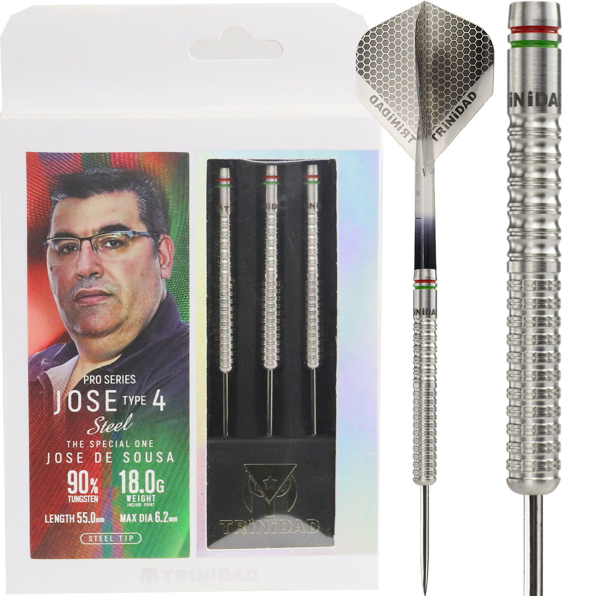 *Trinidad Pro Darts - Steel Tip - 90% Tungsten - Jose 4 - 18g