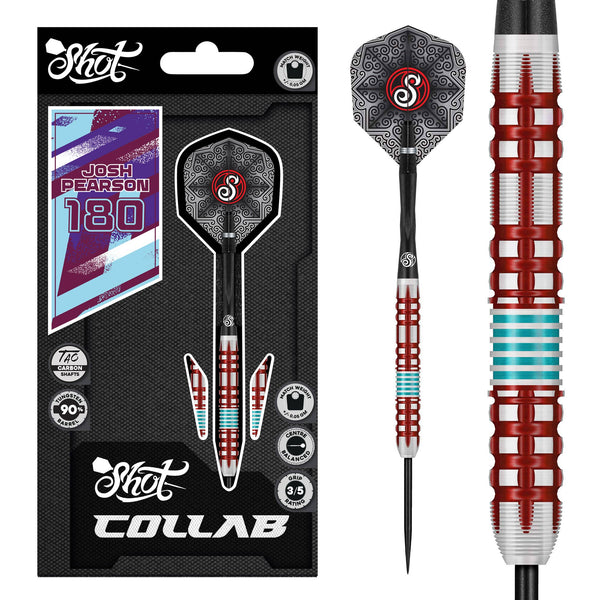 Shot Collab Series Darts - Steel Tip - 90% Tungsten - Josh Pearson