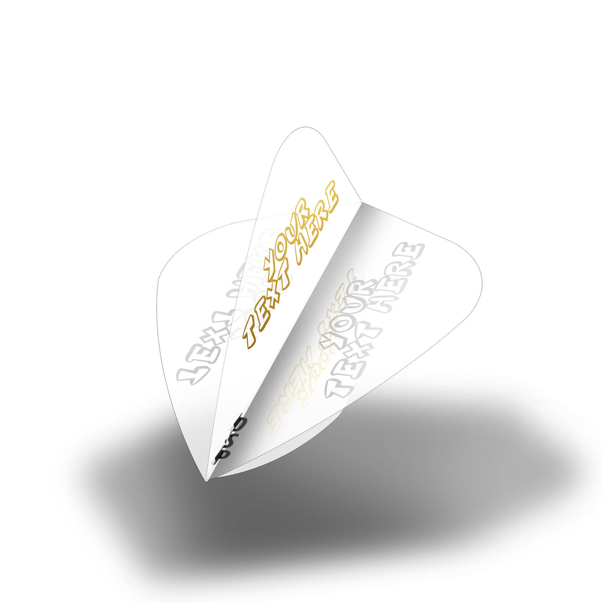 Personalised Flights - Hot Foil - 5 Sets - Poly Plain - Kite - Clear