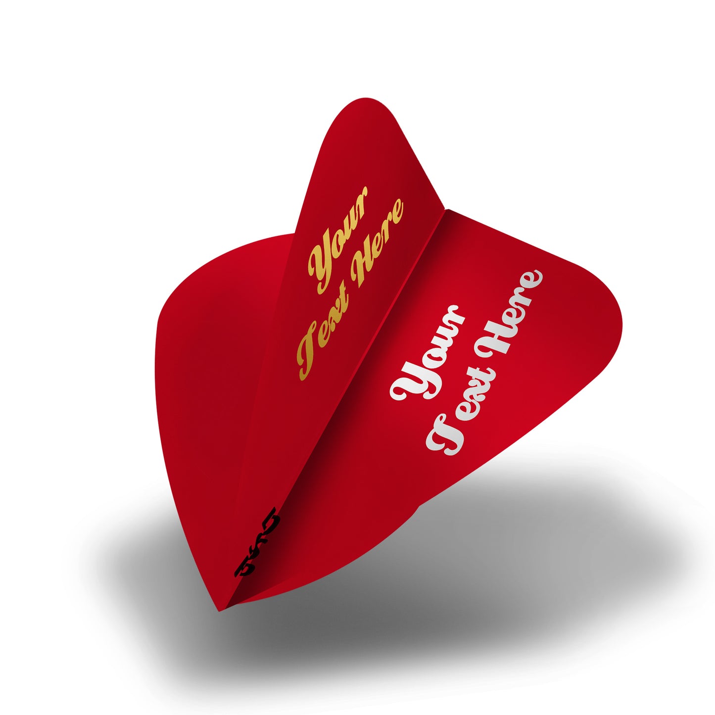 Personalised Flights - Hot Foil - 5 Sets - Poly Plain - Kite - Red
