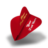 Personalised Flights - Extra Strong - Hot Foil - 5 Sets - Kite - Red