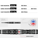 Caliburn Players Darts - Soft Tip - 90% Tungsten - Lourenco