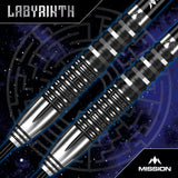 Mission Labyrinth Darts - Steel Tip - 90% Tungsten - Black PVD