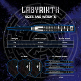 Mission Labyrinth Darts - Steel Tip - 90% Tungsten - Black PVD