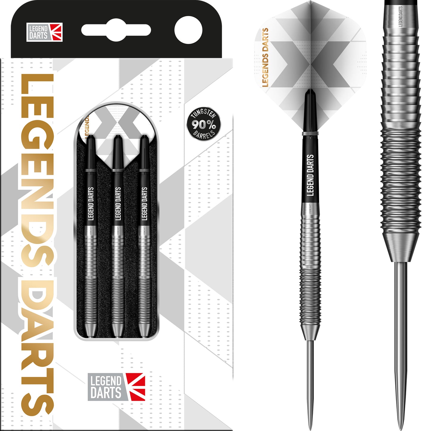 Legend Darts - Steel Tip - 90% Tungsten - Pro Series - V13 - Rear Shark
