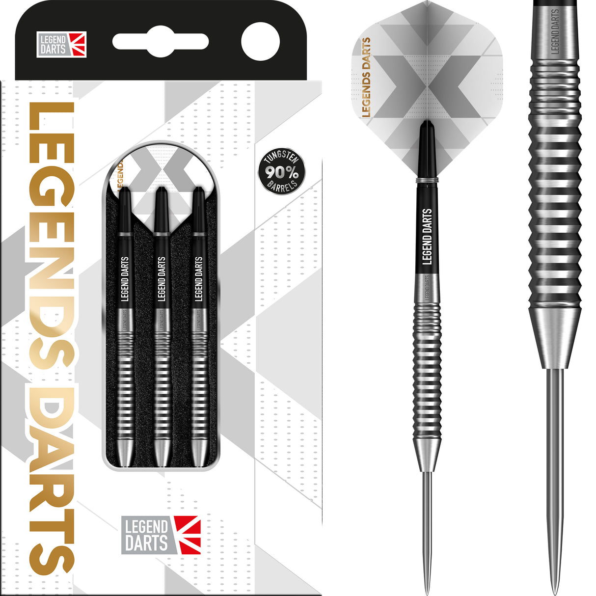 Legend Darts - Steel Tip - 90% Tungsten - Pro Series - V21 - Square Cut