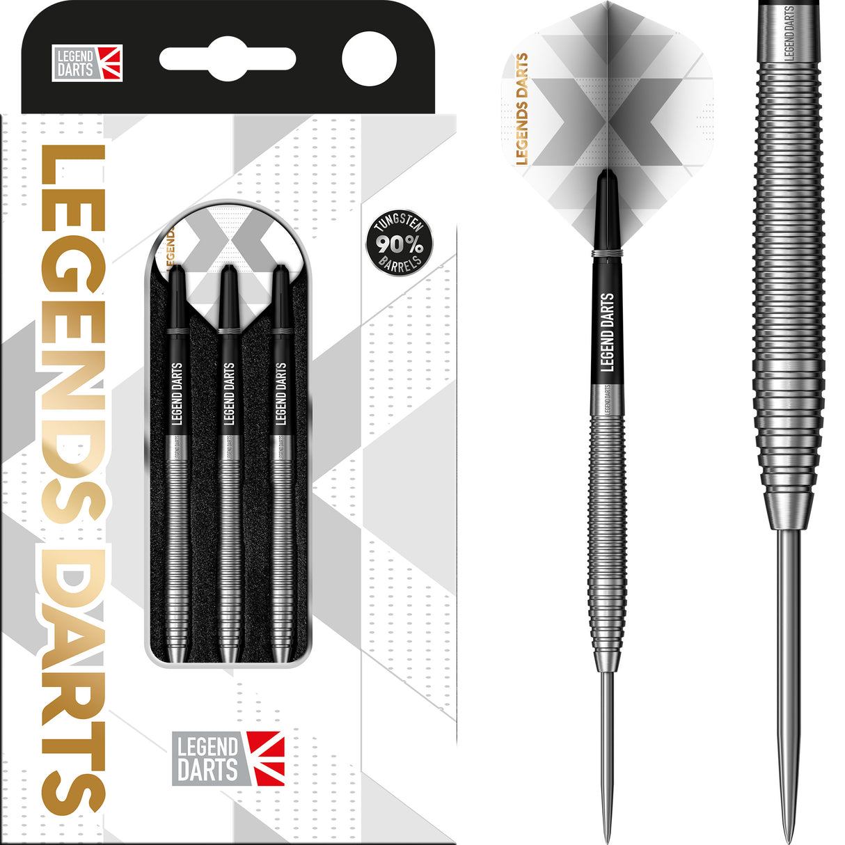 Legend Darts - Steel Tip - 90% Tungsten - Pro Series - V22 - Torpedo Ring