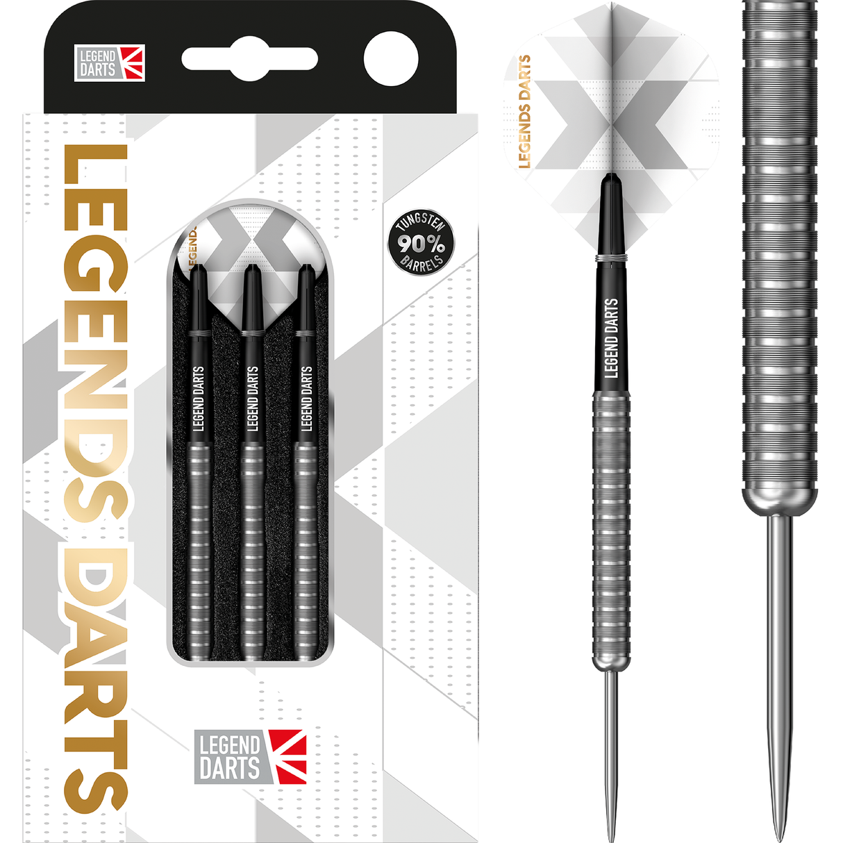 Legend Darts - Steel Tip - 90% Tungsten - Pro Series - V26 - Fine Micro Ring