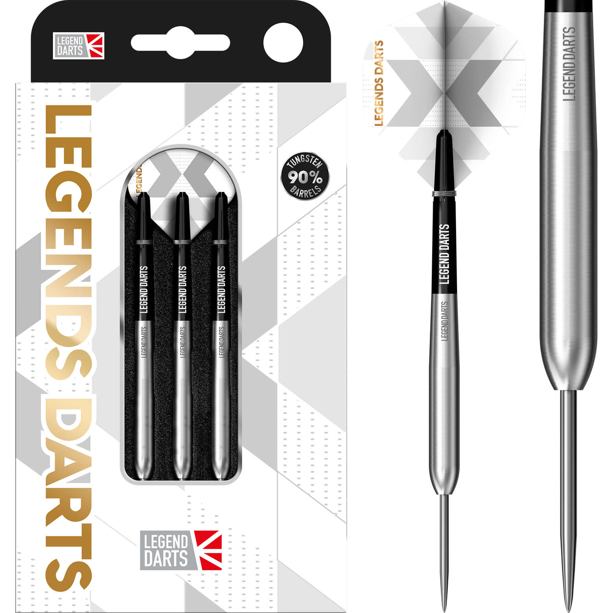 Legend Darts - Steel Tip - 90% Tungsten - Pro Series - V28 - Smooth Torpedo