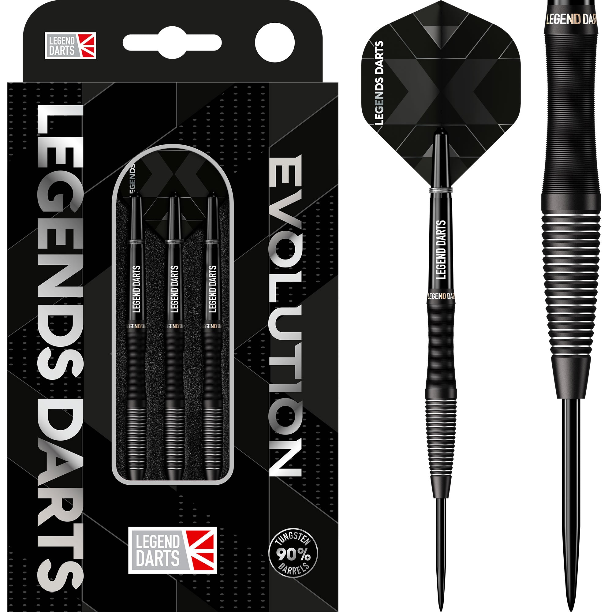 DESIGNA DARTS Mako | 23g stalen tip Electro messing Dartset met geschulpte vat inclusief 6 standaard vluchten, 6 stengels, kassa kaart en opbergkoffer, M2, zilver DESIGNA DARTS Mako | 23g stalen tip Electro messing Dartset met geschulpte vat inclusief 6 standaard vluchten, 6 stengels, kassa kaart en opbergkoffer, M2, zilver