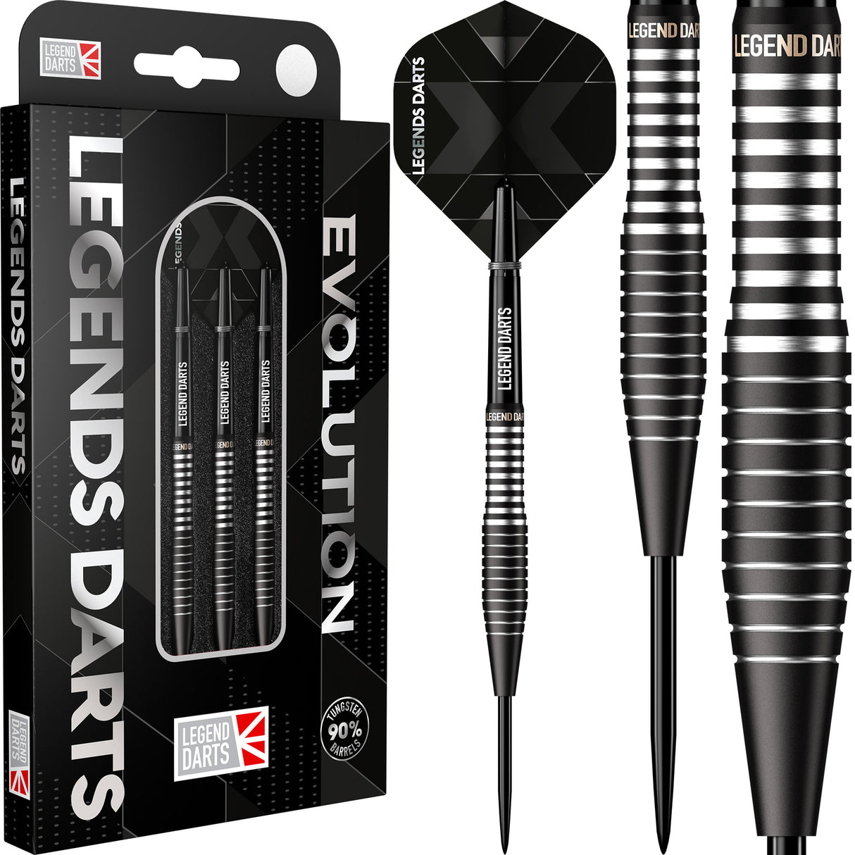 *Legend Darts - Steel Tip - Revolution Series - B04 - Black - Torpedo