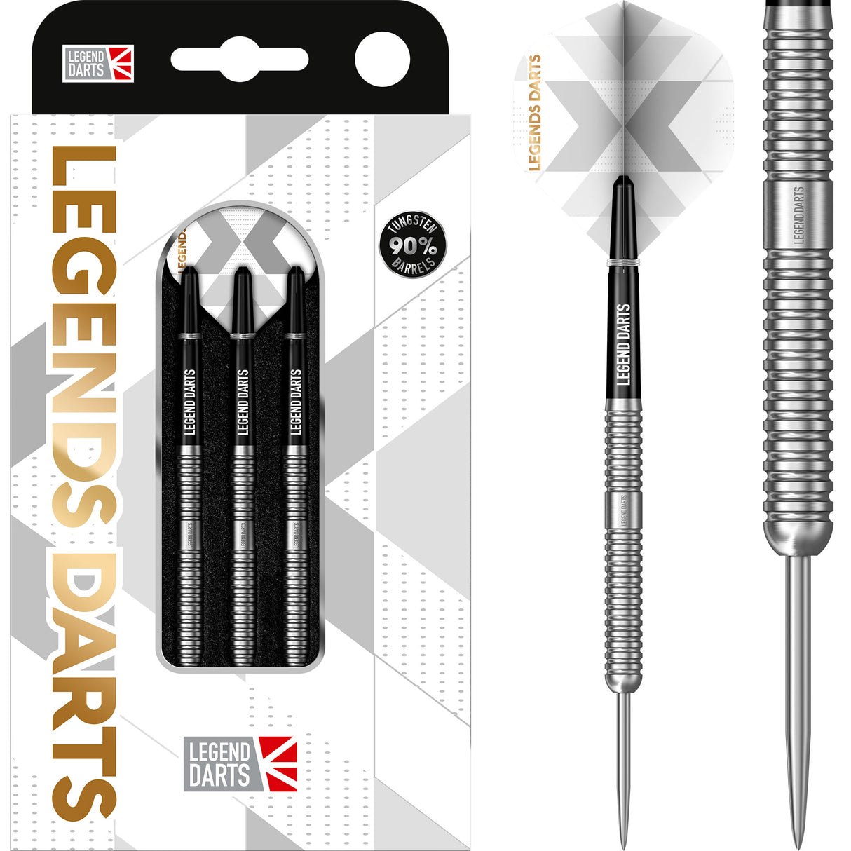 Legend Darts - Steel Tip - 90% Tungsten - Pro Series - V19 - Ringed