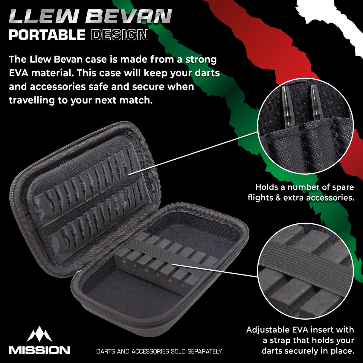 Mission Darts Players- EVA Dart Case - Llew Bevan