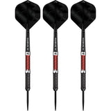 Mission Llew Bevan Darts - Steel Tip - 90% Tungsten - Black & Red Electro