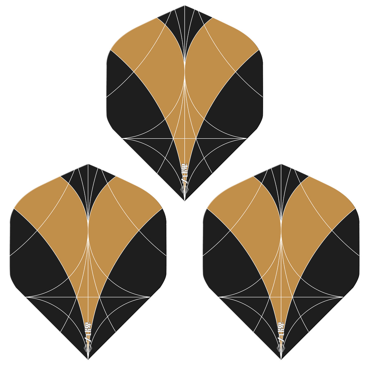 *Caliburn Dart Flights - 100 Micron - Logo - White