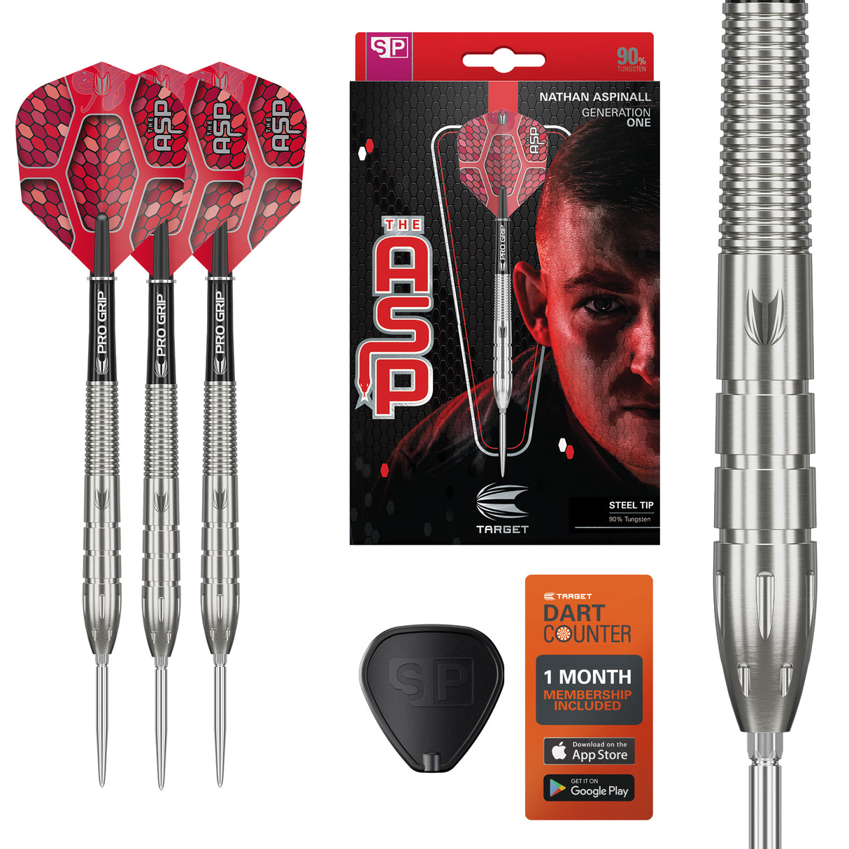 Target Nathan Aspinall Darts - Steel Tip - 90% Tungsten - G1