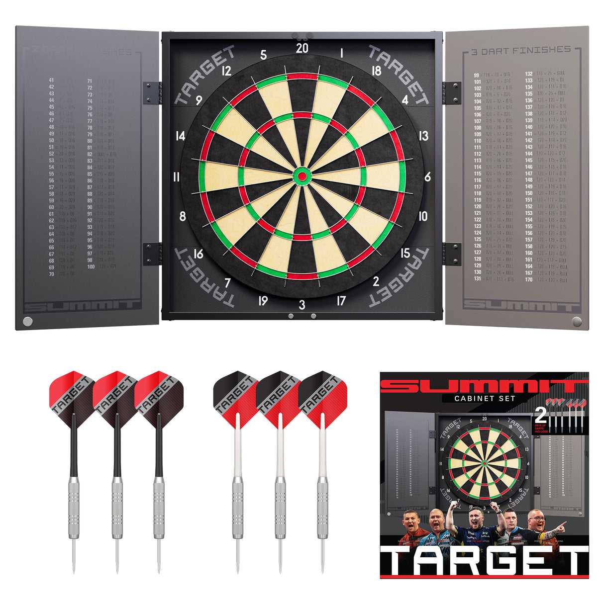 Target Summit Set - Dartboard & Cabinet