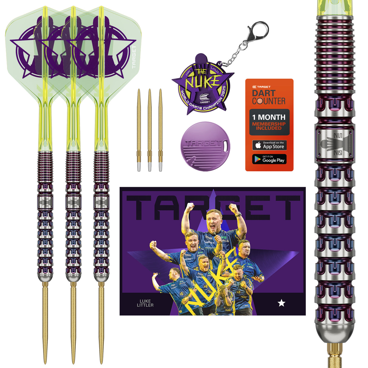 Target Luke Littler Darts - Steel Tip - 90% Tungsten - World Champion
