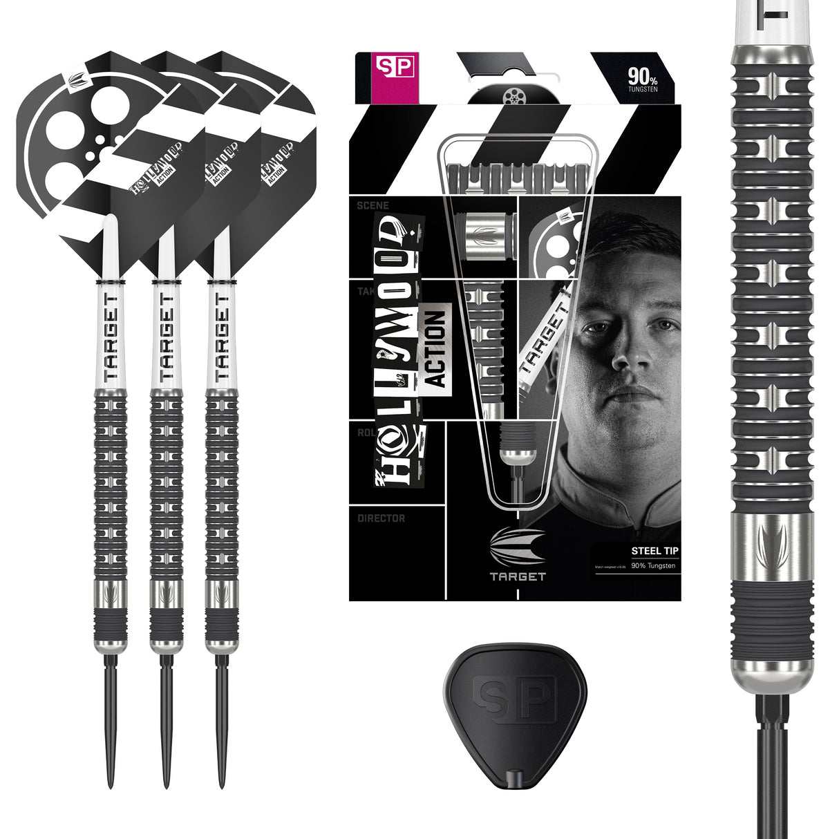 Target Chris Dobey Darts - Steel Tip - 90% Tungsten - Hollywood Action