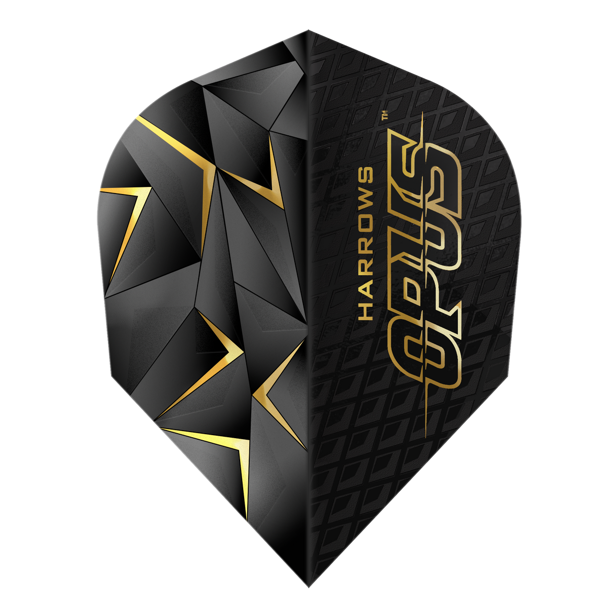 *Harrows Opus Dart Flights - 100 Micron - Standard No6 - Black Facet