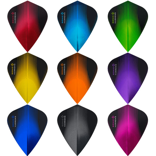 *Harrows Sonic Dart Flights - Kite Shape - 100 Micron