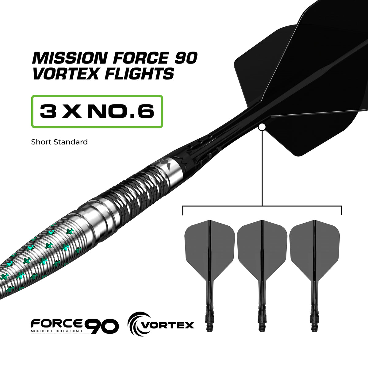 Mission Mantis R2.5 Darts - Steel Tip - 95% Tungsten