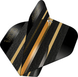 Mission Solo Dart Flights - 100 Micron - Standard No2 - Mike De Decker - Black & Gold