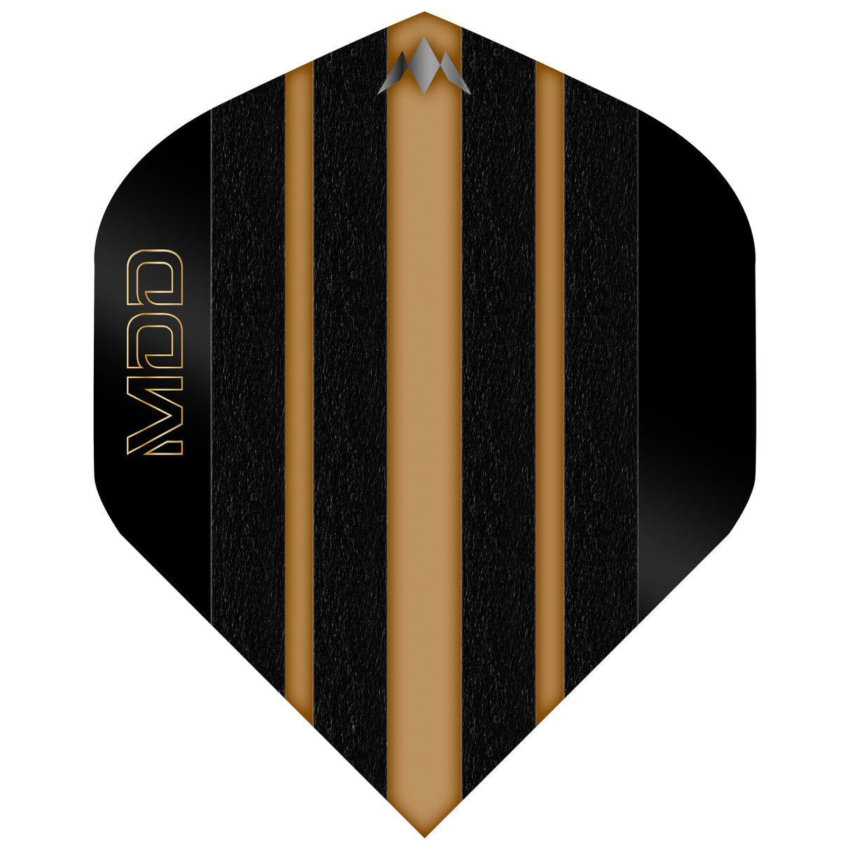 Mission Solo Dart Flights - 100 Micron - Standard No2 - Mike De Decker - Black & Gold