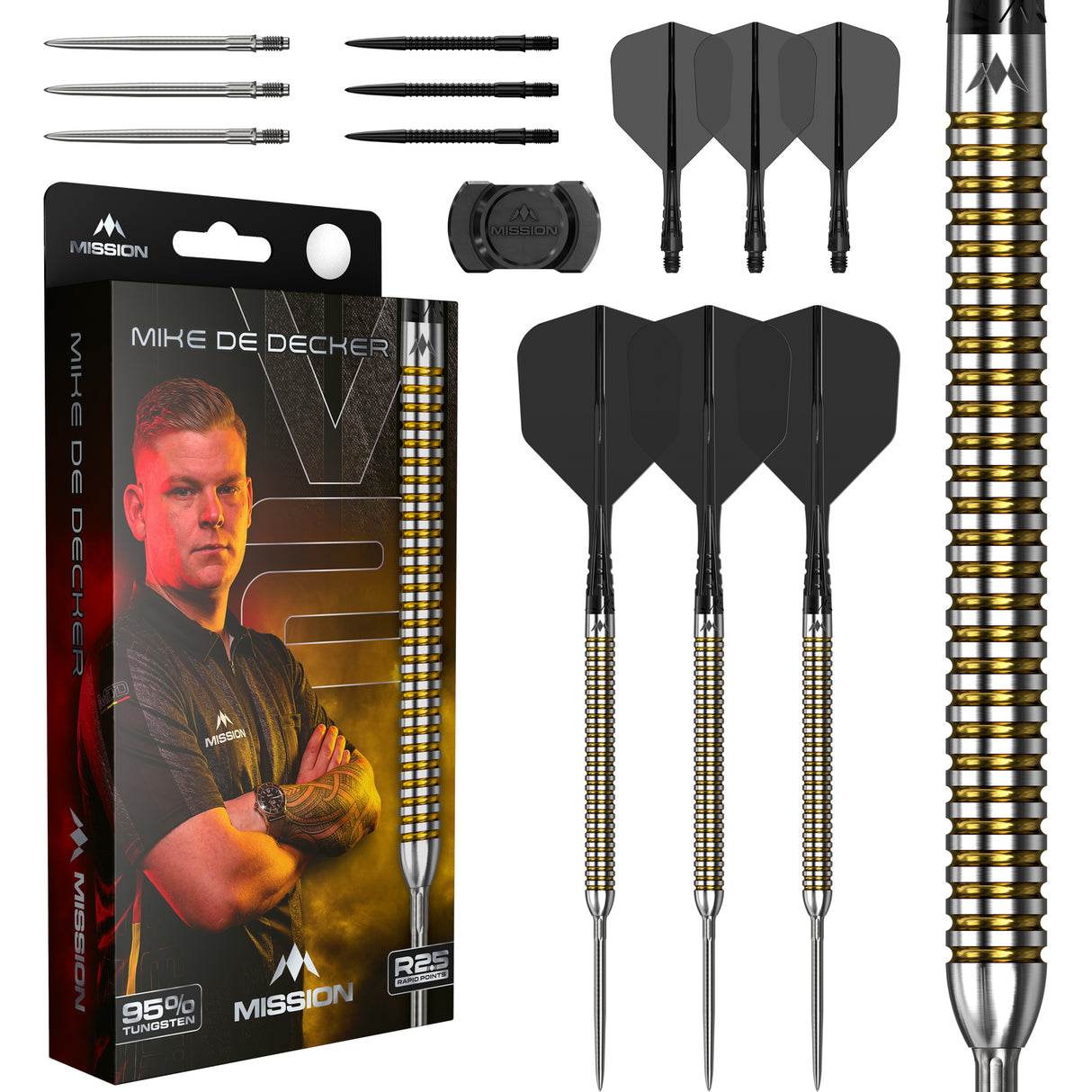 Mission Mike De Decker Darts - Steel Tip - 90% Tungsten - V2