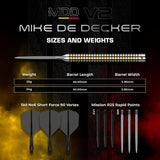 Mission Mike De Decker Darts - Steel Tip - 90% Tungsten - V2
