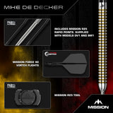 Mission Mike De Decker Darts - Steel Tip - 90% Tungsten - V2