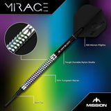 Mission Mirage Darts - Soft Tip - 90% Tungsten