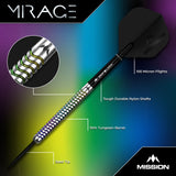 Mission Mirage Darts - Steel Tip - 90% Tungsten