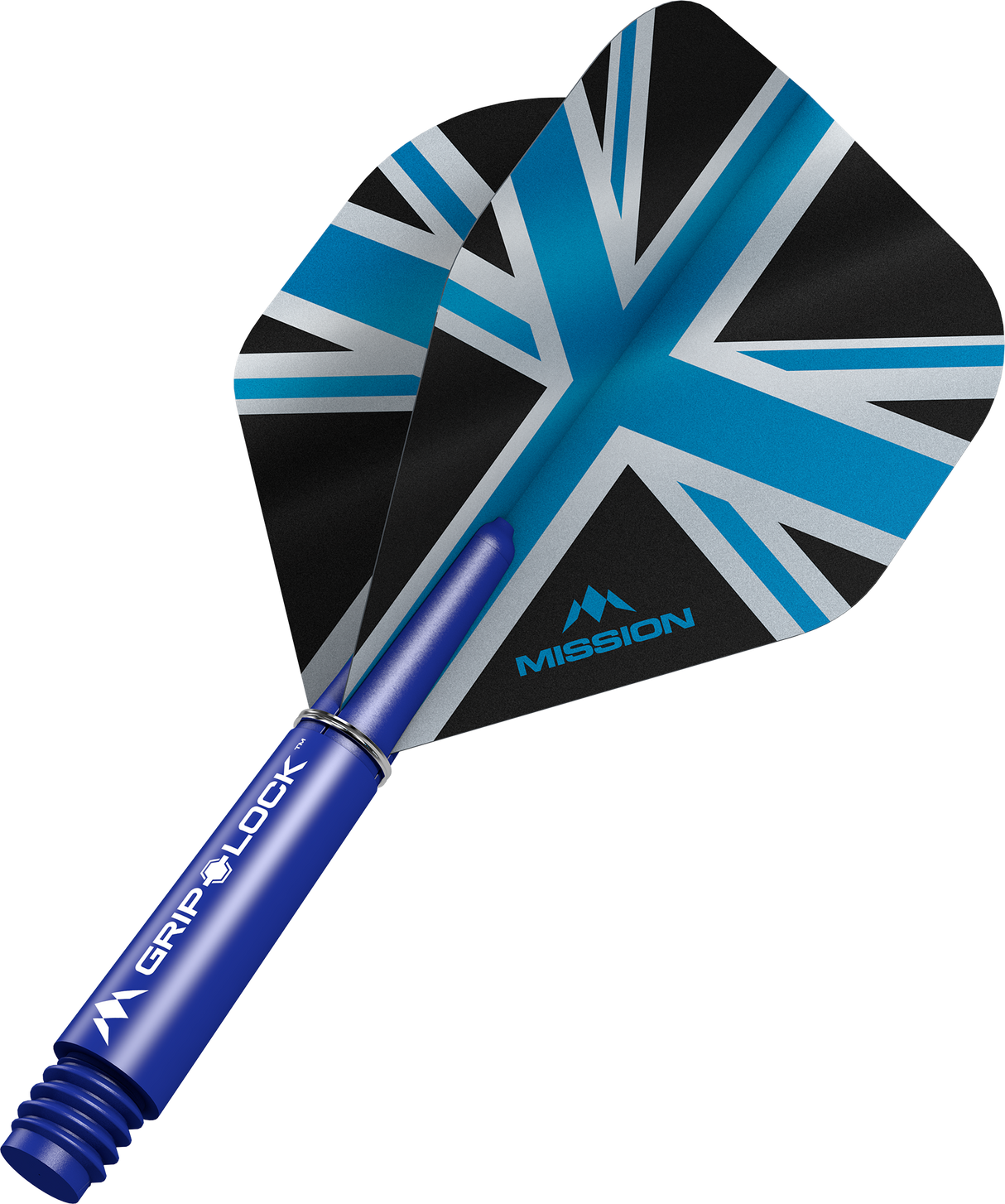 Mission Alliance Black No2 Dart Flights Combo With Griplock Shafts