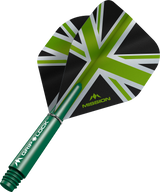 Mission Alliance Black No2 Dart Flights Combo With Griplock Shafts