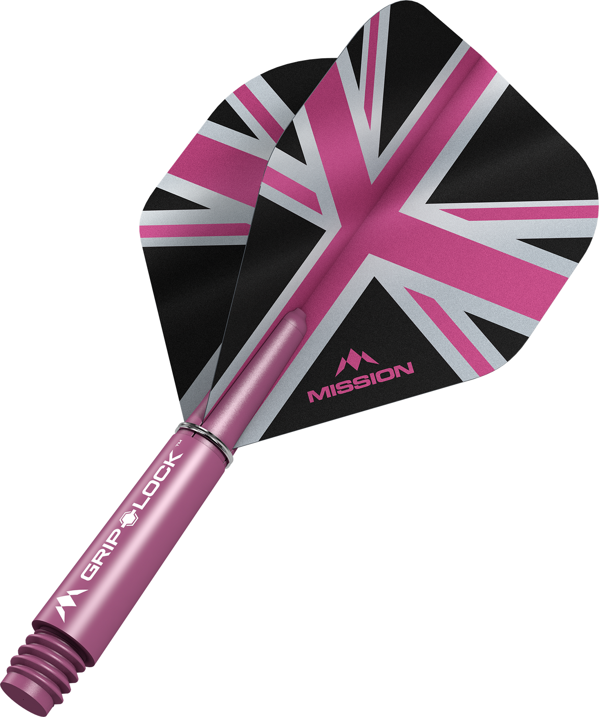 Mission Alliance Black No2 Dart Flights Combo With Griplock Shafts