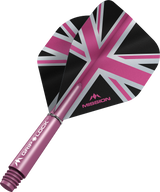 Mission Alliance Black No2 Dart Flights Combo With Griplock Shafts