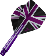 Mission Alliance Black No2 Dart Flights Combo With Griplock Shafts