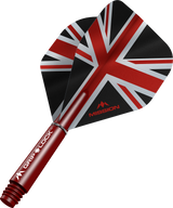 Mission Alliance Black No2 Dart Flights Combo With Griplock Shafts