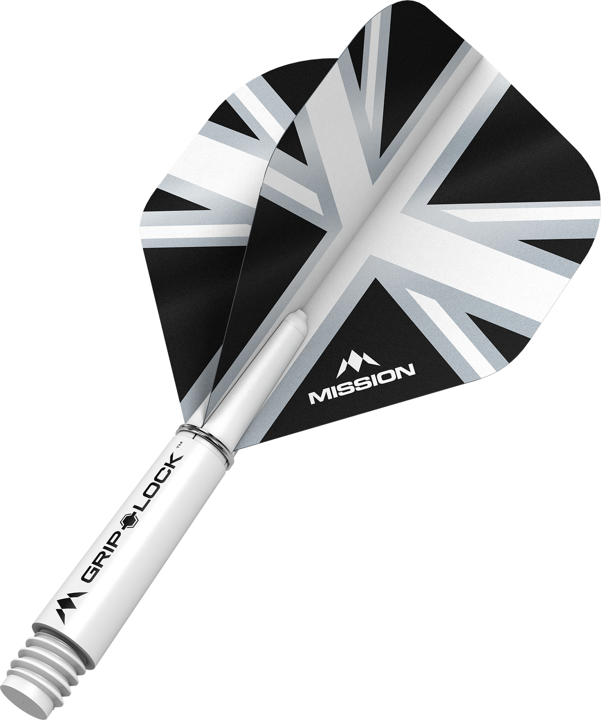 Mission Alliance Black No2 Dart Flights Combo With Griplock Shafts