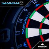 Mission Samurai 4 Dartboard - Professional - Knife Wire - Graphite Grey