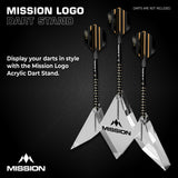 Mission Acrylic Dart Stand - Logo - 3 Dart Display Stand
