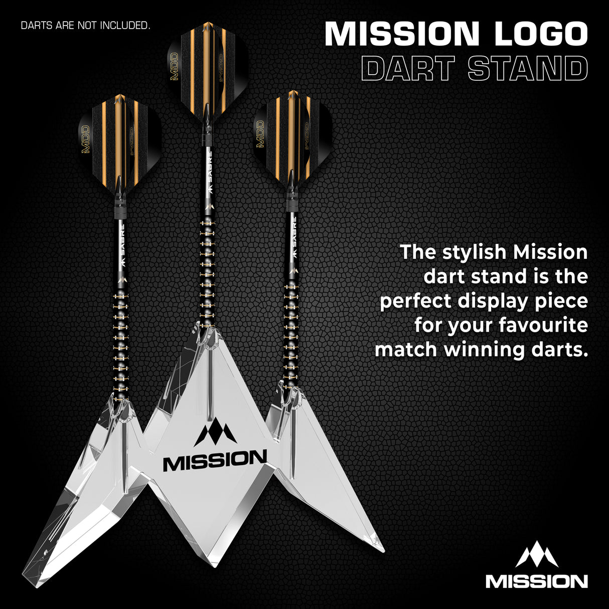 Mission Acrylic Dart Stand - Logo - 3 Dart Display Stand