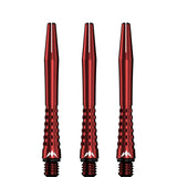Mission Atom13 Aluminium Shafts - Anodised Metal Stems - Red