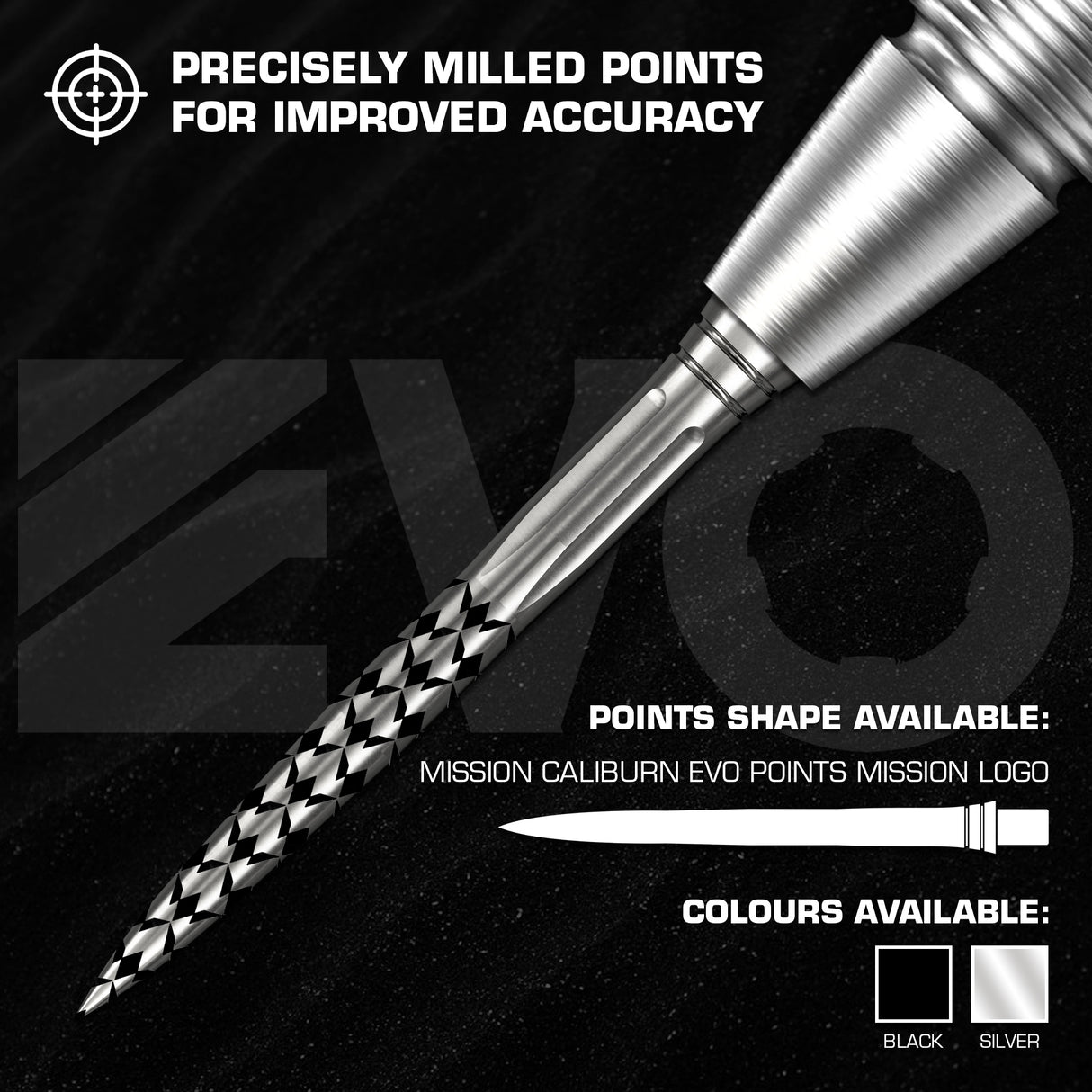 Mission Caliburn EVO Dart Points - Mission Logo