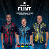 Mission Darts Flint Dart Shirt - Collarless - Lightweight - Black & Blue