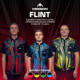 Mission Darts Flint Dart Shirt - Collarless - Lightweight - Black & Red - Youth