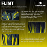 Mission Darts Flint Dart Shirt - Collarless - Lightweight - Black & Yellow