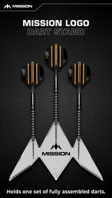 Mission Acrylic Dart Stand - Logo - 3 Dart Display Stand